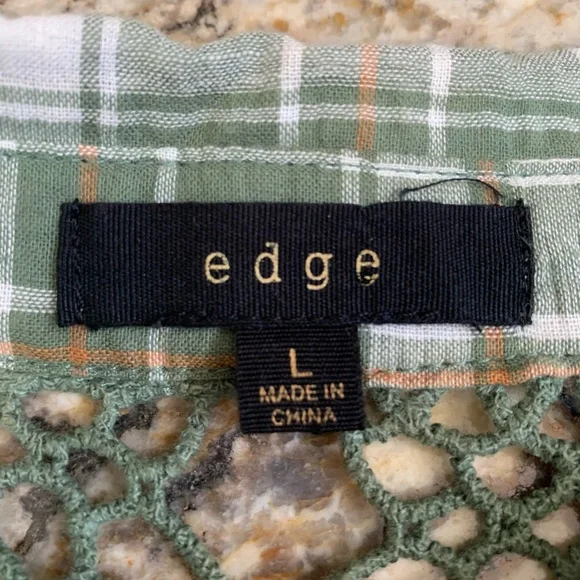 Edge SZ Lg gauze lace back top - Picture 8 of 9